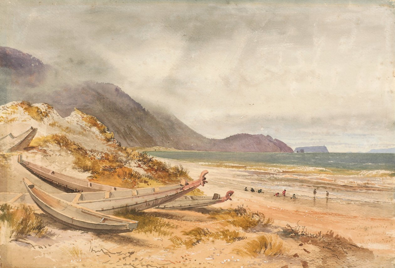 Perto de Paekakariki, estreito de Cook de Nicholas Chevalier