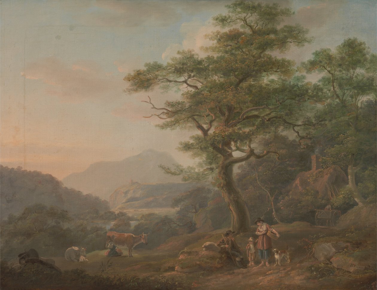 Uma paisagem com figuras de Nicholas Pocock