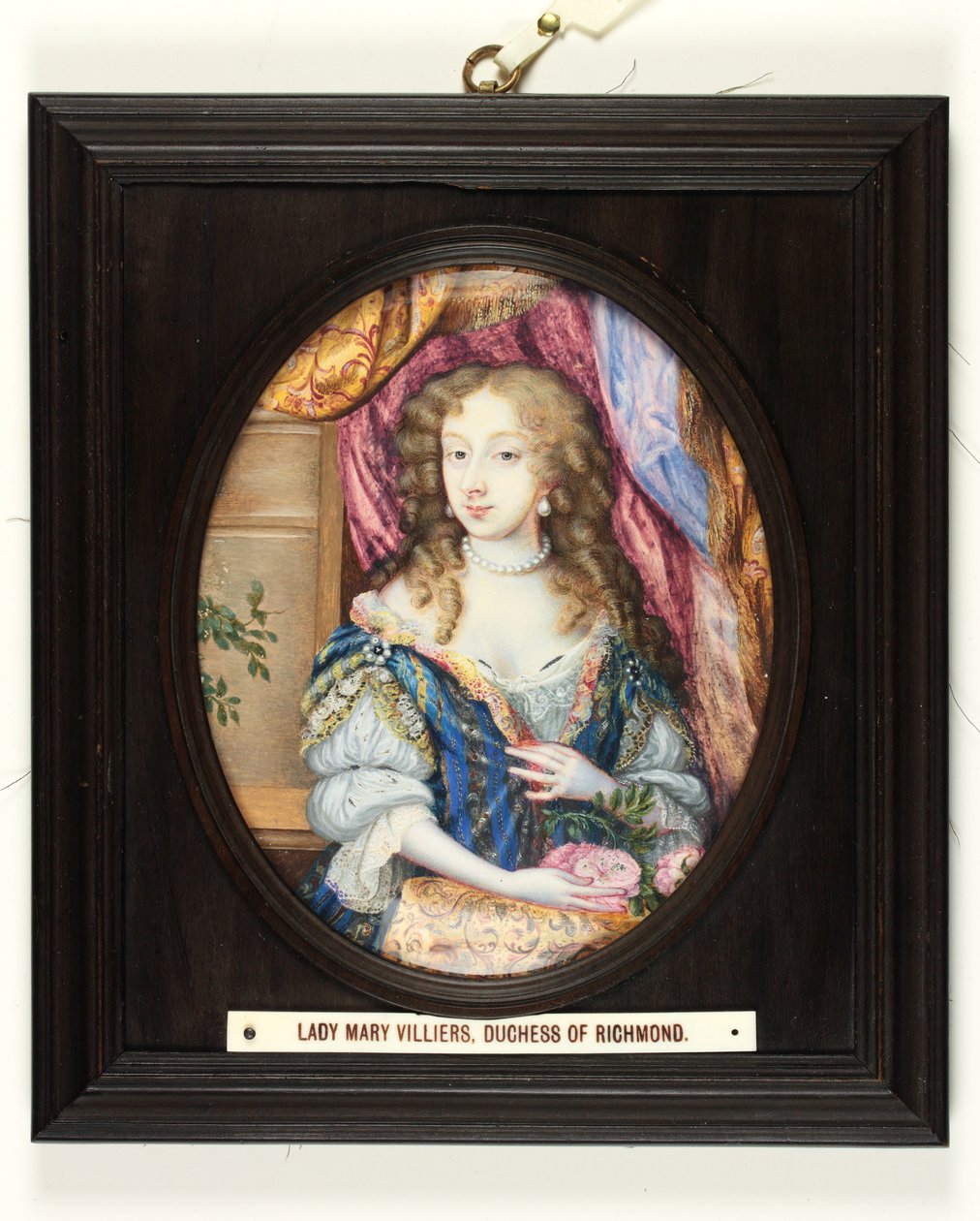 Lady Mary (Margaret) Villiers, Duquesa de Lennox e Richmond (esmalte) de Nicholas (attr.to) Dixon