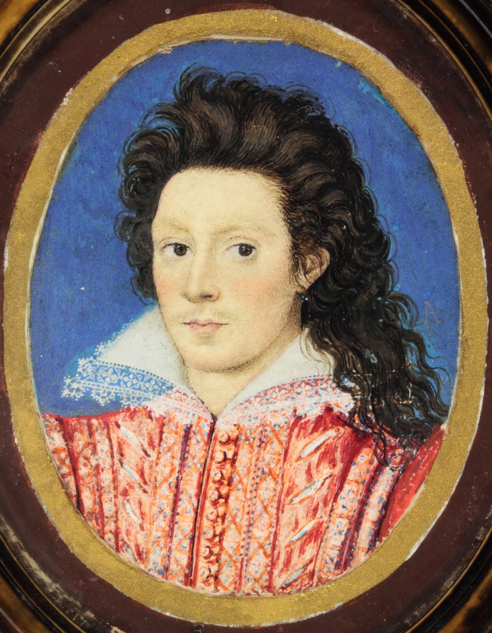 John Harington, 2º Lorde Harington de Exton (aguarela em velino) de Nicholas (attr.to) Hilliard