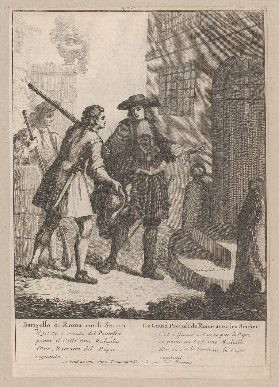 O Grande Reitor de Roma com seus arqueiros, 1648-1700., 1648-1700. de Nicholas Boucquet