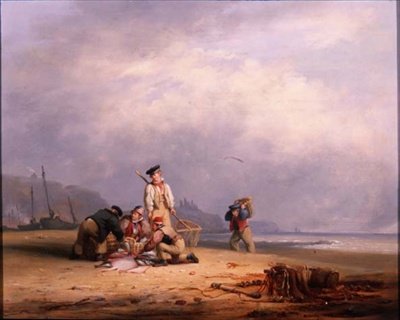 Fisherfolk Ordenando a sua Apanha do Dia de Nicholas Condy