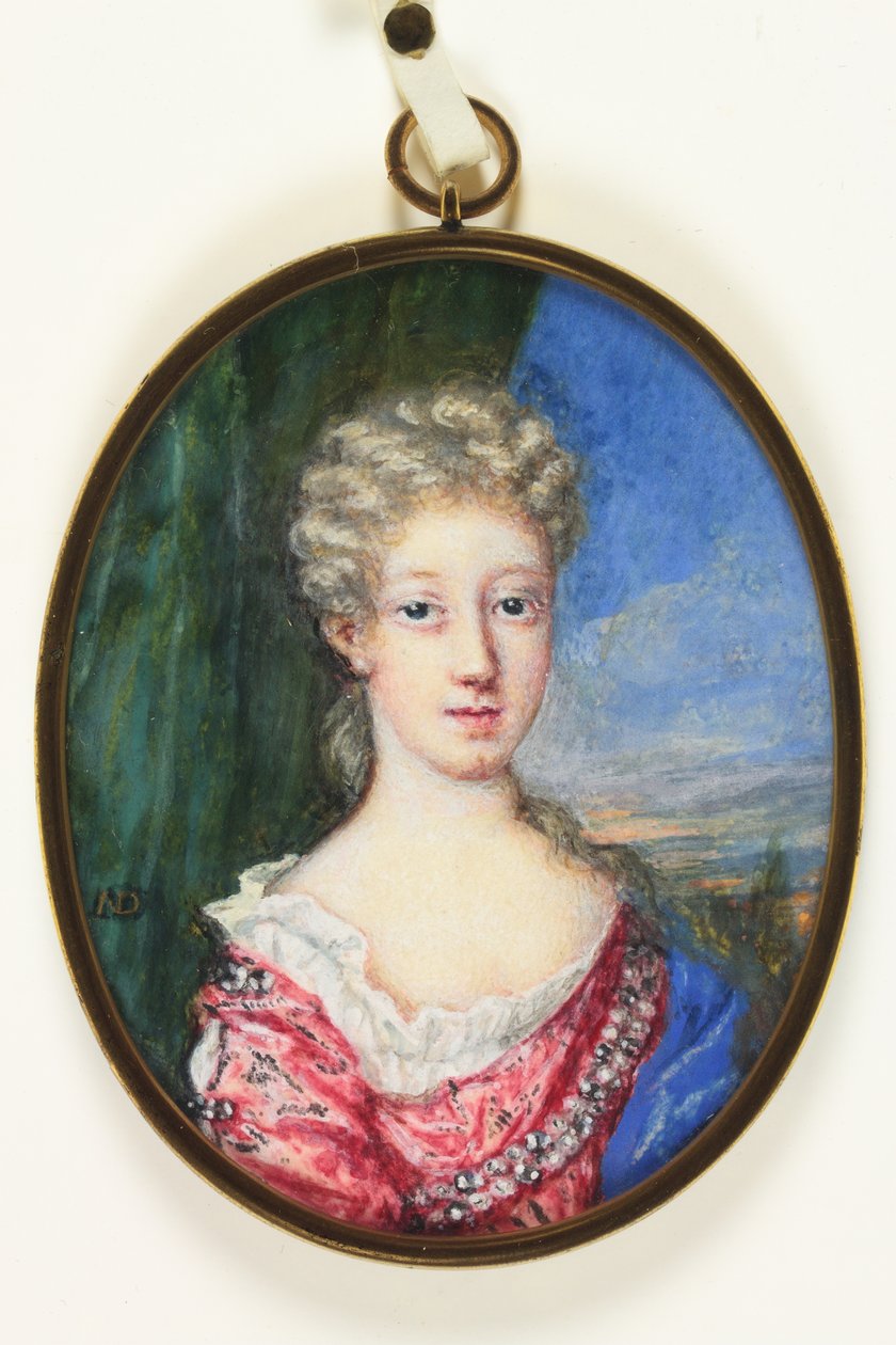 Lady Henrietta Cavendish Harley, depois Condessa de Oxford (esmalte) de Nicholas Dixon