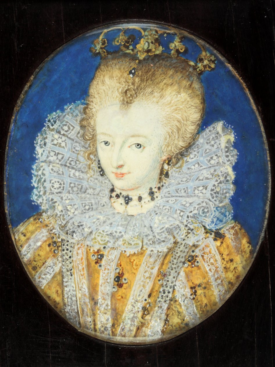 Uma Senhora tradicionalmente identificada como Elizabeth I quando Princesa (esmalte) de Nicholas Hilliard