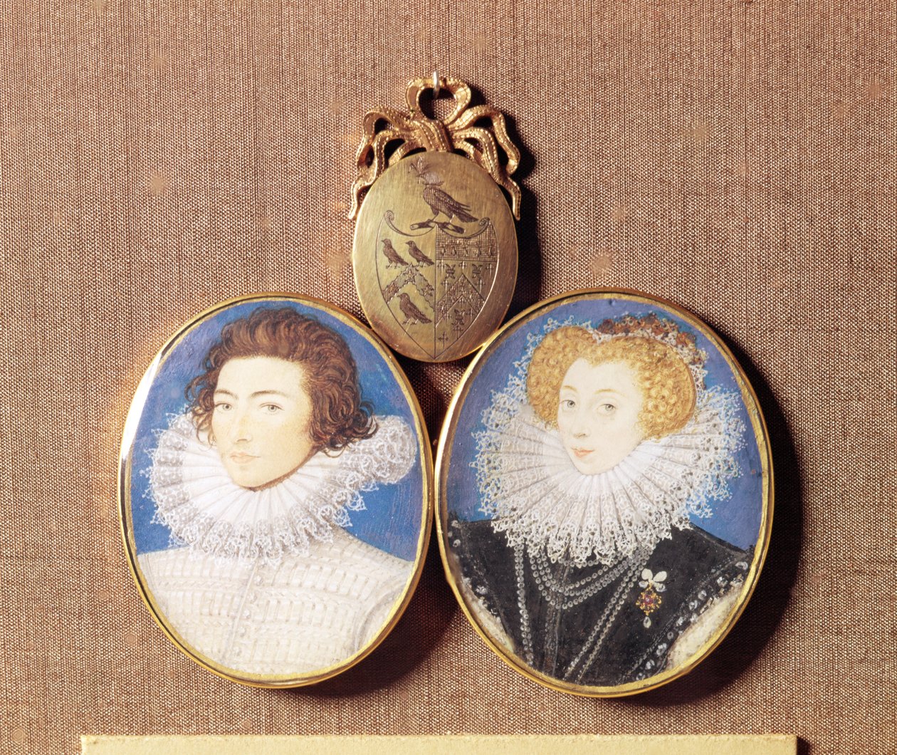 John Croker e sua esposa Frances de Nicholas Hilliard