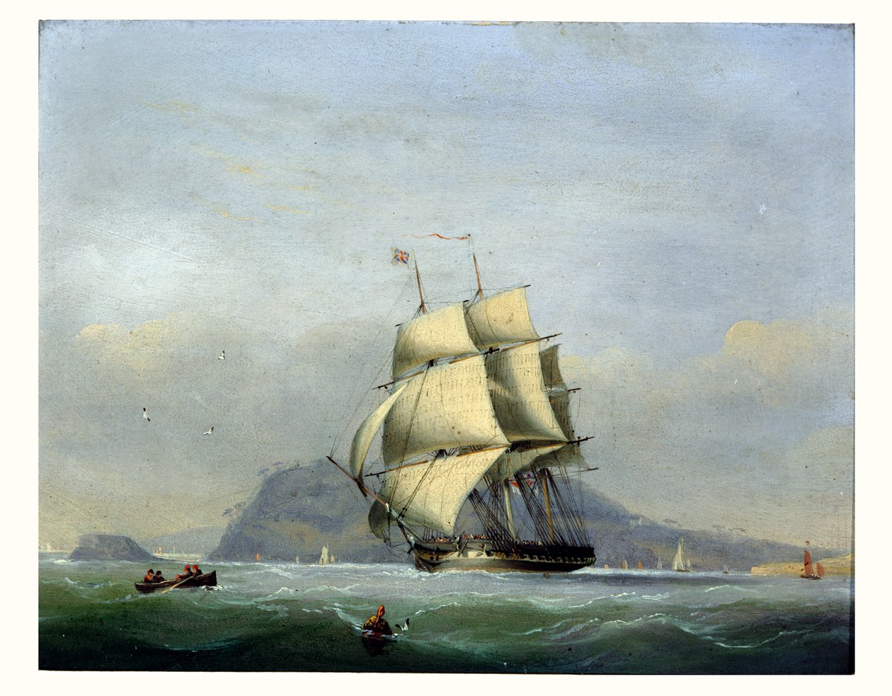 HMS Pique sob vela de Nicholas Matthews Condy