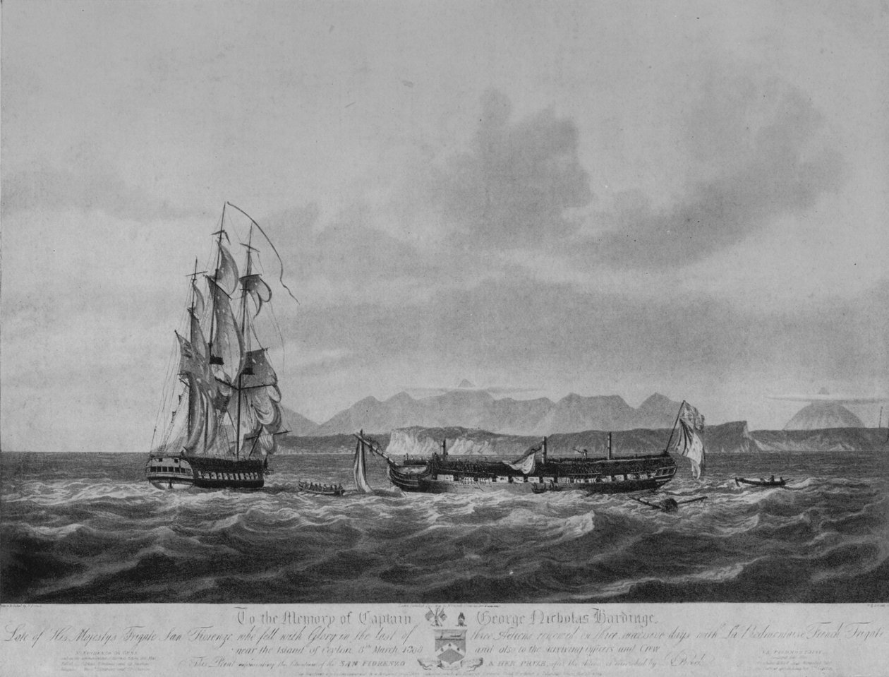 Uma perseguição e captura de três dias, c1809 de Nicholas Pocock