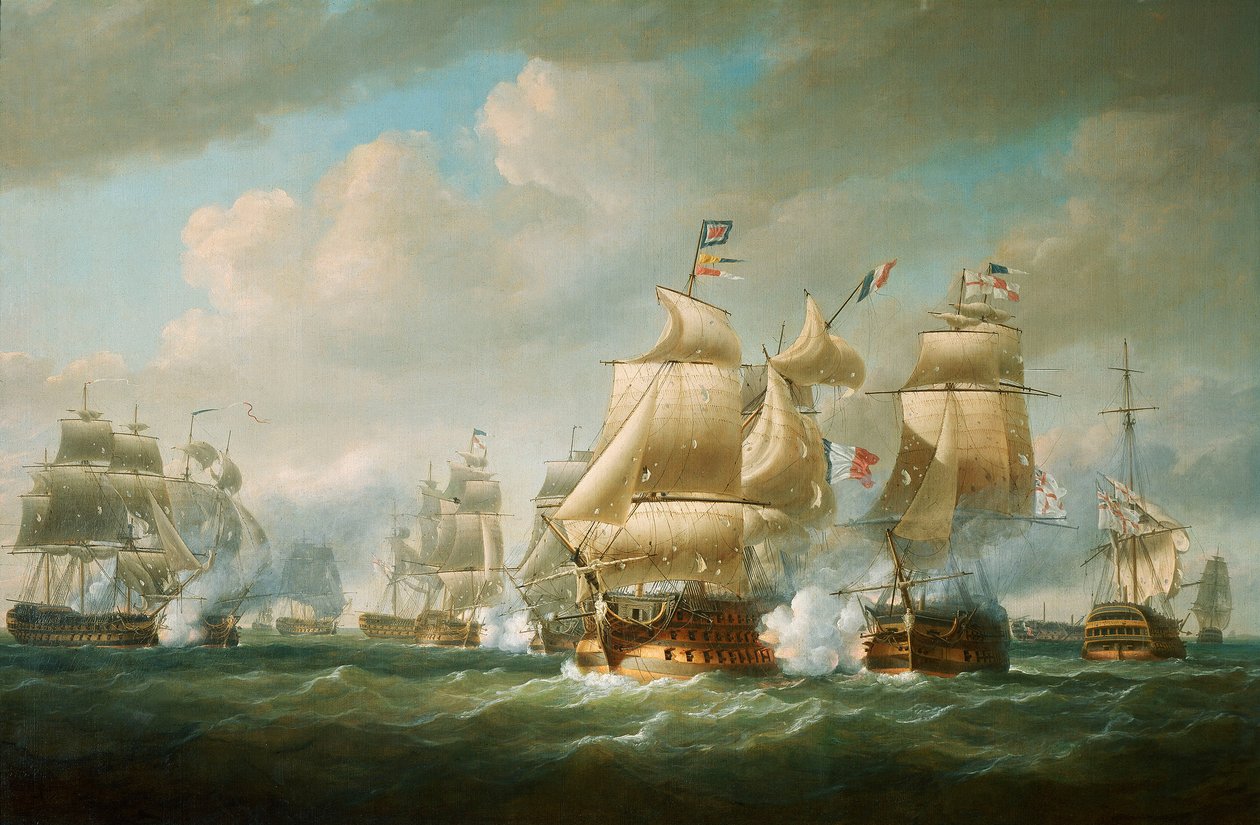 Ação de Duckworth ao largo de São Domingos, 6 de fevereiro de 1806 de Nicholas Pocock