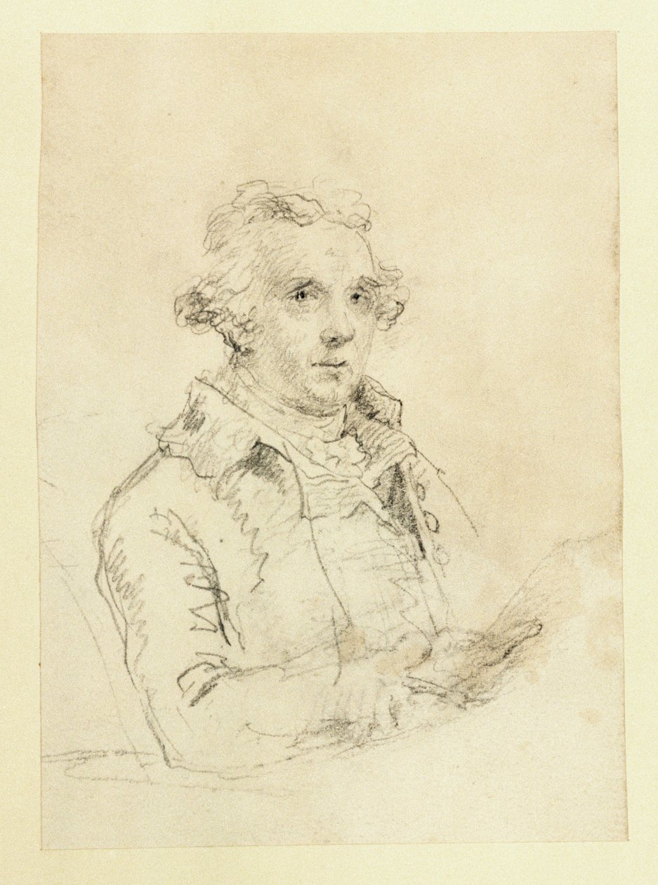 Autorretrato, c.1790 (papel, grafite) de Nicholas Pocock