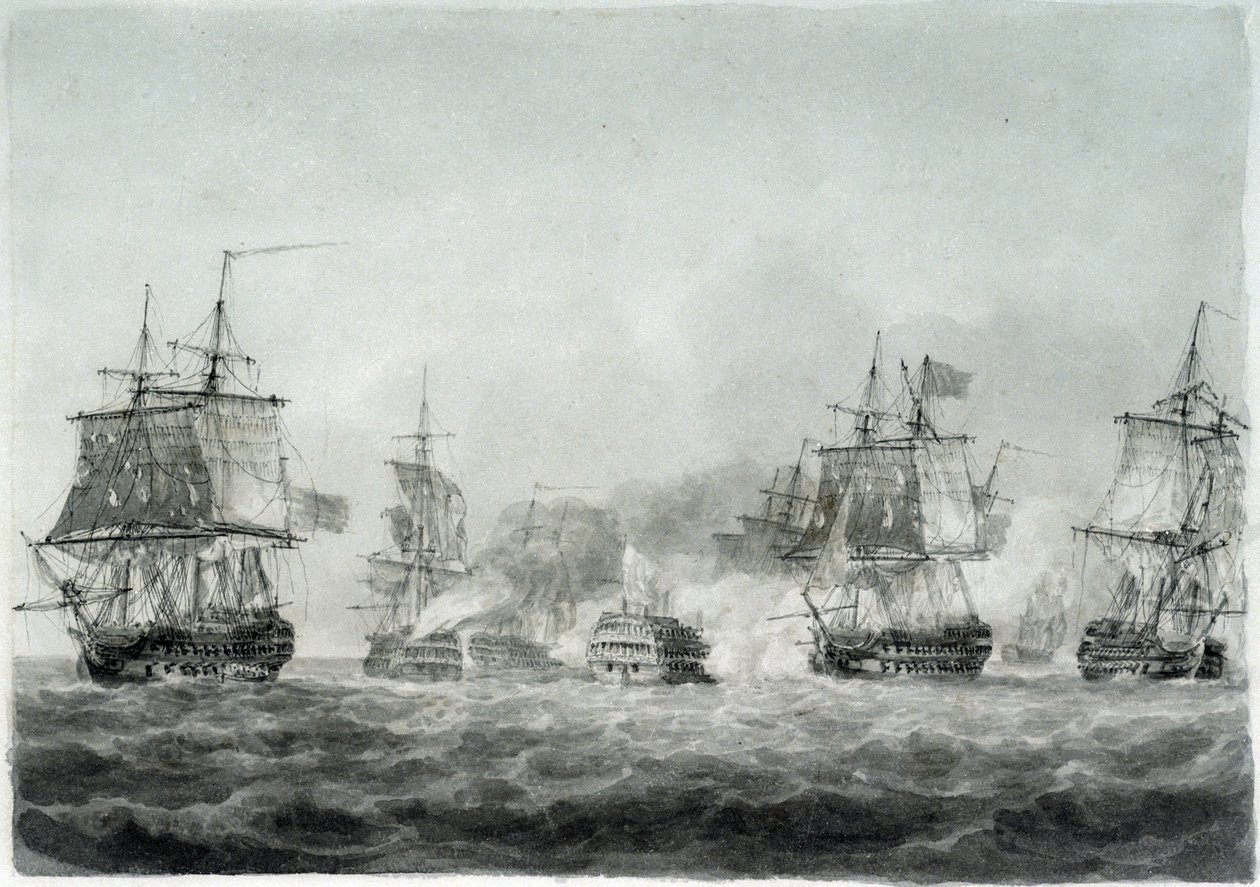 A Batalha de Camperdown (Mar do Norte) de Nicholas Pocock