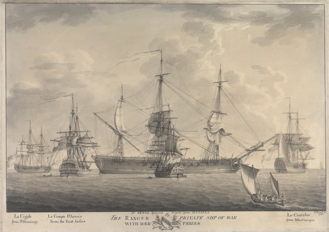 O Ranger, Navio de Guerra Privado, com os seus Prémios de Nicholas Pocock