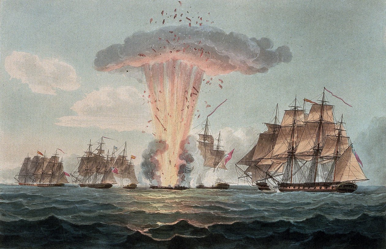 A captura e destruição de quatro fragatas do tesouro espanhol, ao largo da costa de Cádis (Espanha), em 5 de outubro de Nicholas Pocock