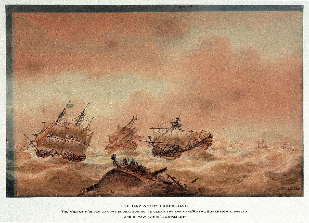 No dia seguinte à Batalha de Trafalgar de Nicholas Pocock