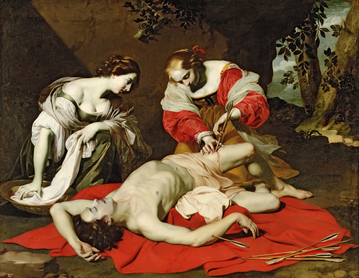 São Sebastião cuidado pela Santa Irene de Nicholas Renieri