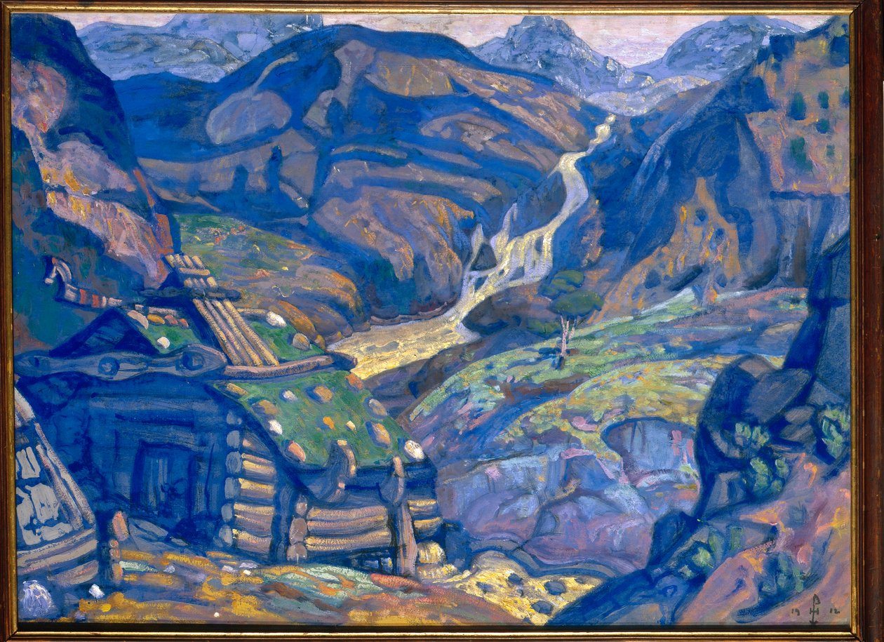Decoração para "Peer Gynt", de Henrik Ibsen, 1912 de Nicholas Roerich