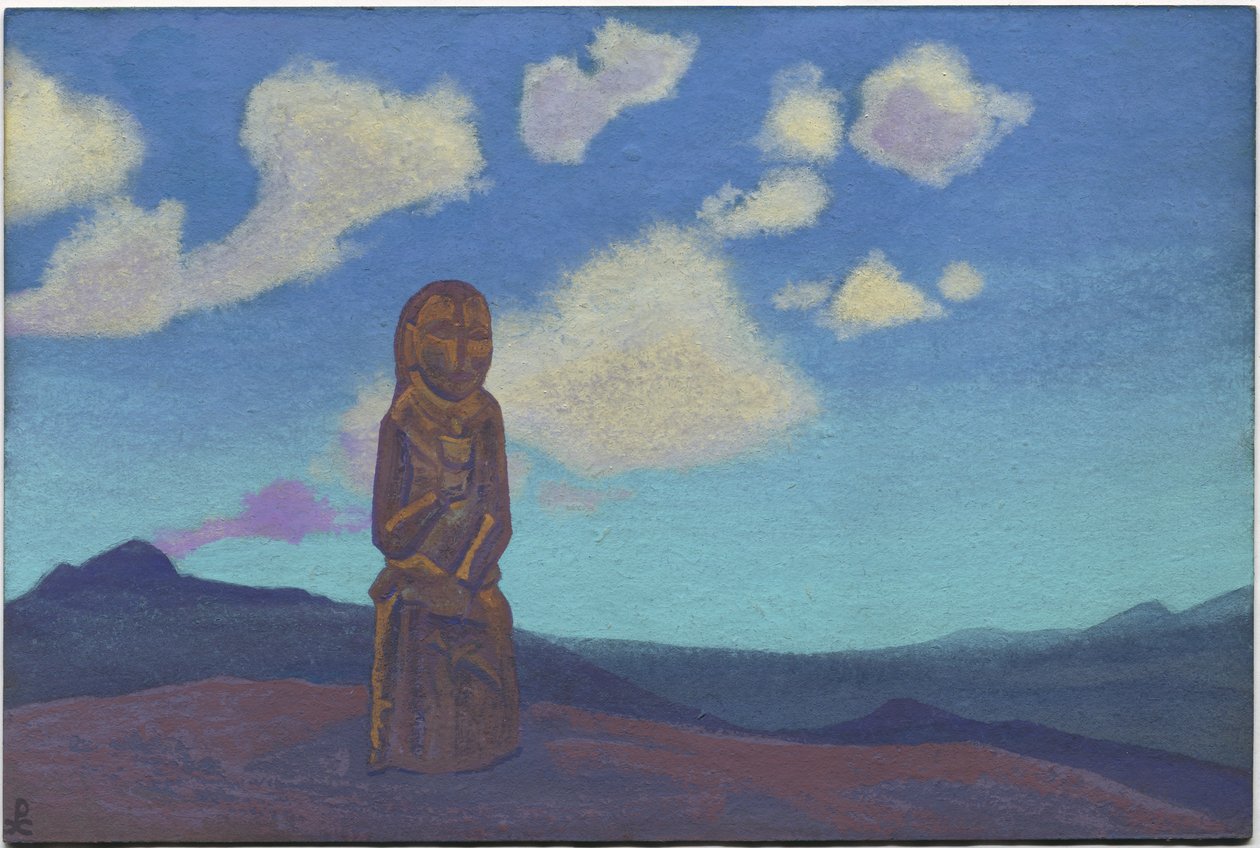 Guardião do Cálice, Mongólia, 1937 de Nicholas Roerich