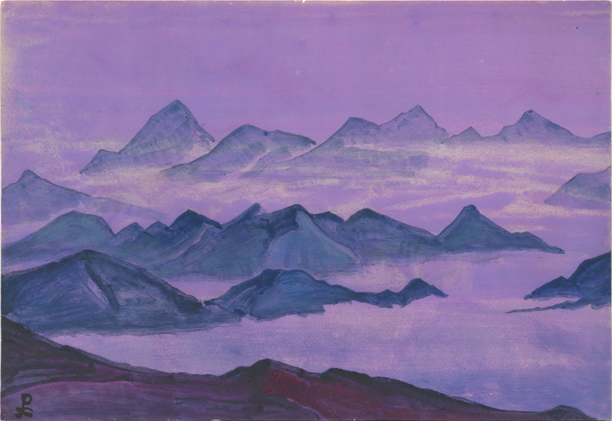 Himalaias, folha de álbum de Nicholas Roerich