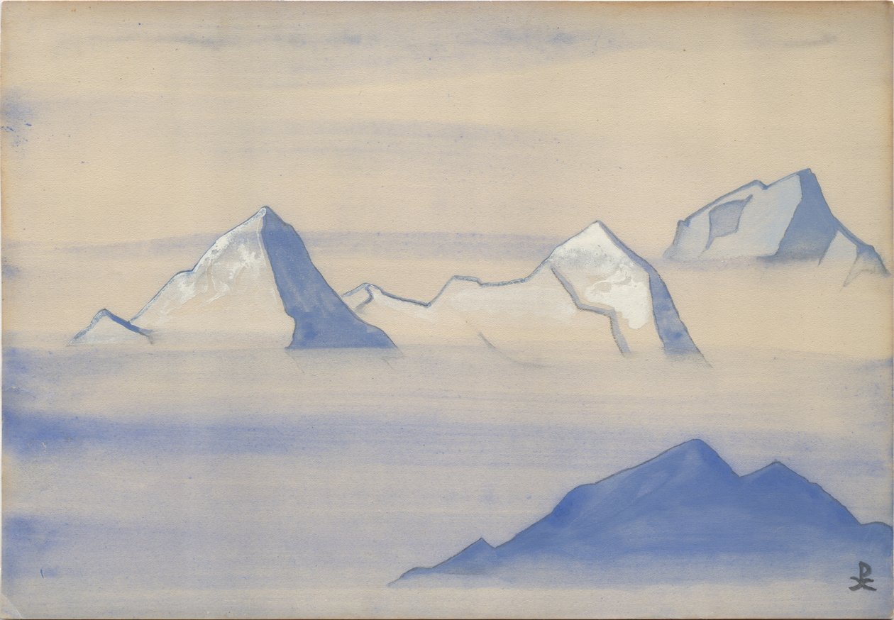 Himalaia, folha de álbum, 1934 de Nicholas Roerich