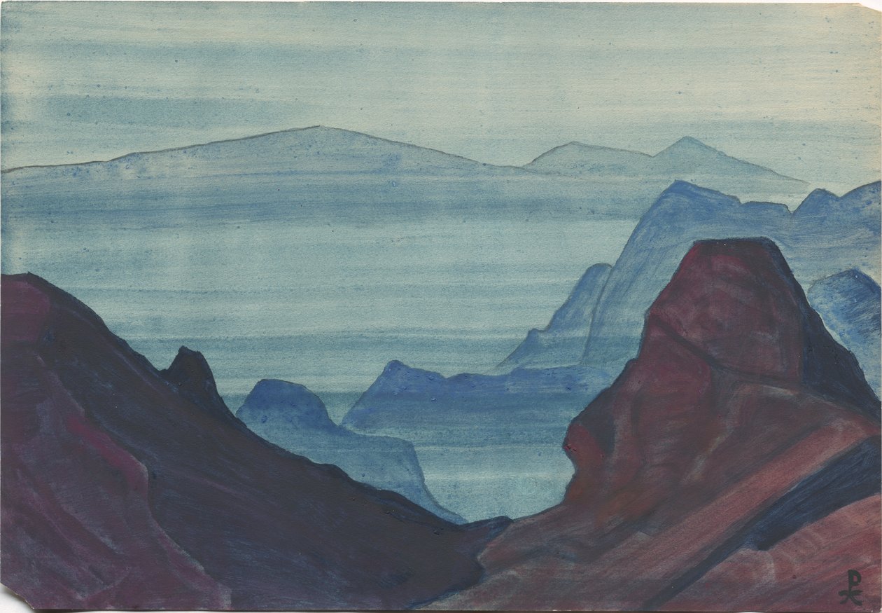 Himalaia, folha de álbum, 1934 de Nicholas Roerich