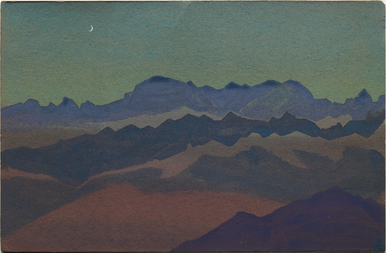 Himalaia, perto de Sandakphu, 1936 de Nicholas Roerich