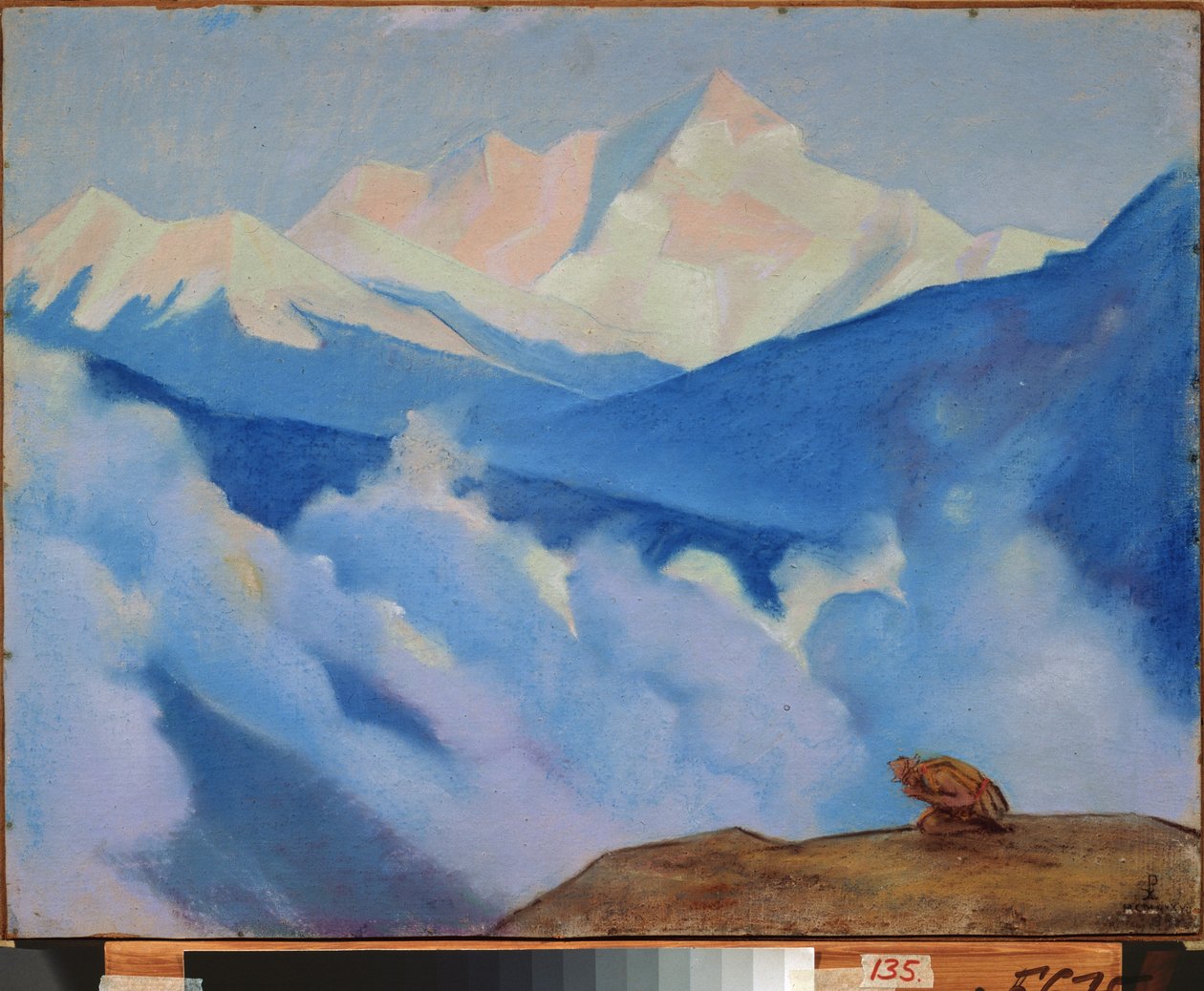 Himalaia (Tibete). Obra de Nicholas Roerich (1874-1947), têmpera sobre papelão de Nicholas Roerich