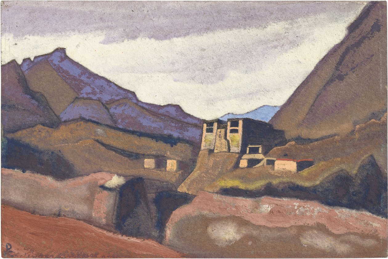 Ladakh par Roerich, Nicholas (1874-1947). Têmpera sobre cartão, tamanho: 30,5x45,7 de Nicholas Roerich