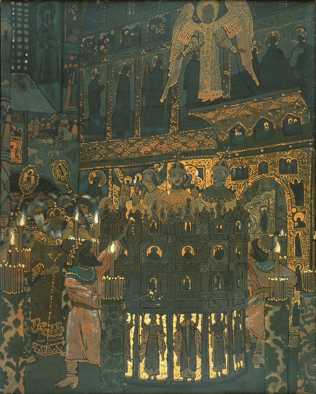 Jogo de mistério em Novgorod medieval de Nicholas Roerich