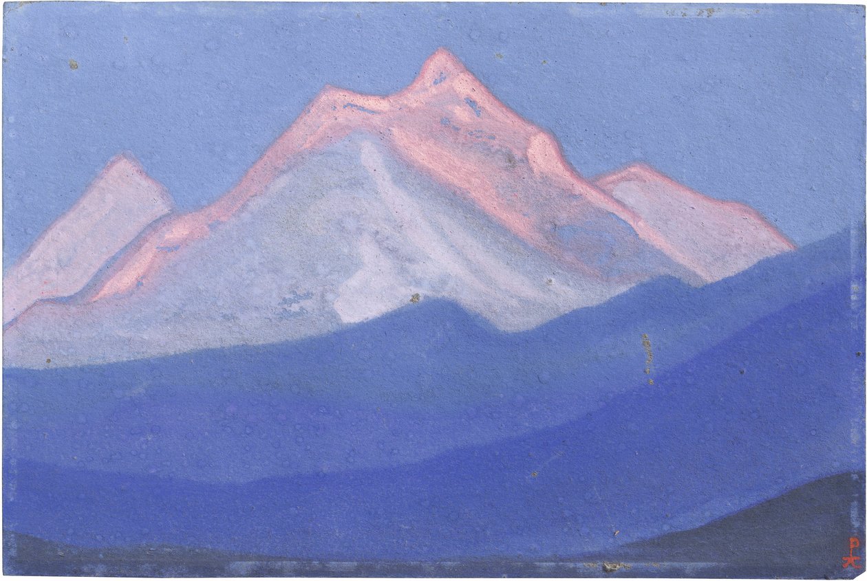 The Himalayas par Roerich, Nicholas (1874-1947). Tempera em cartão, tamanho : 30,5x45,7 de Nicholas Roerich