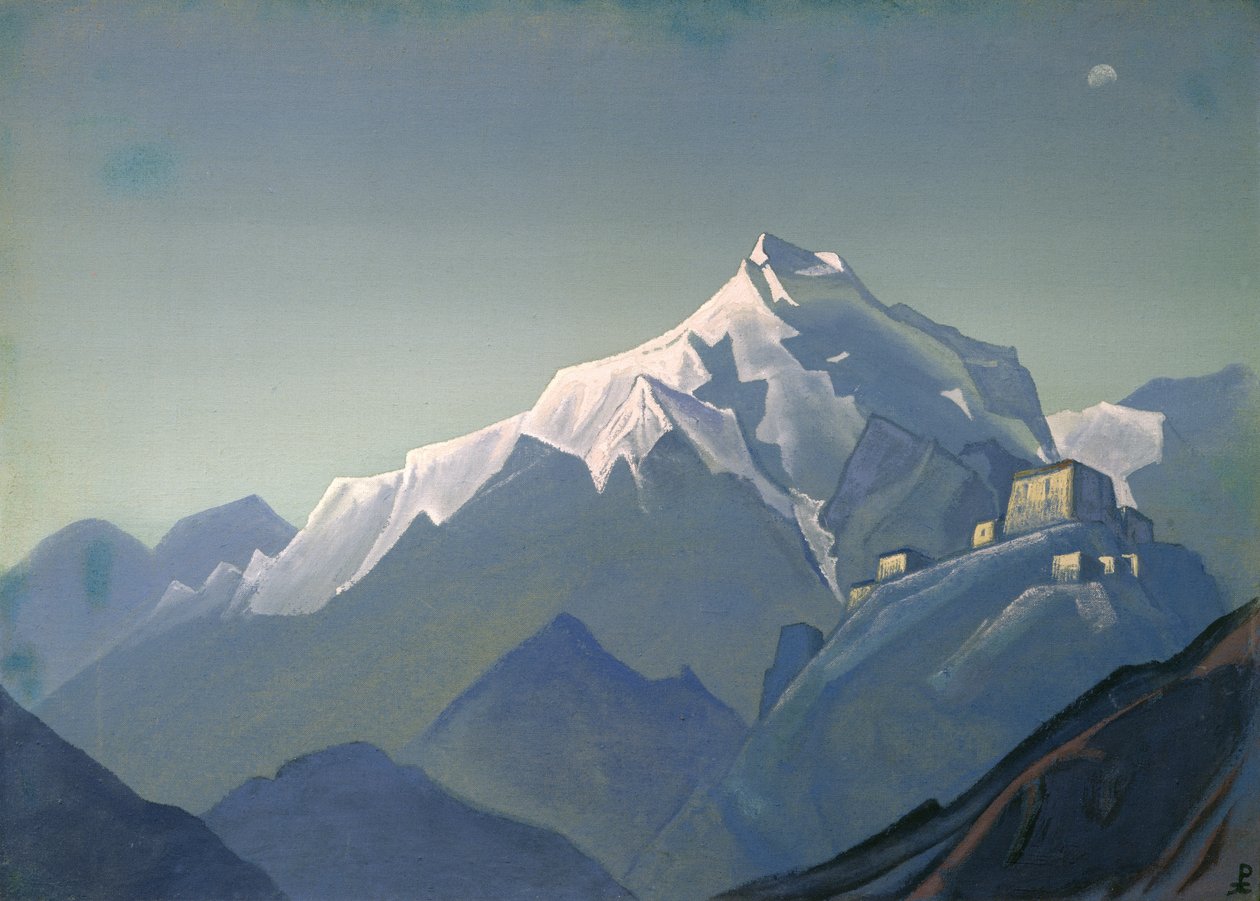 Tibete: um mosteiro, 1944 de Nicholas Roerich