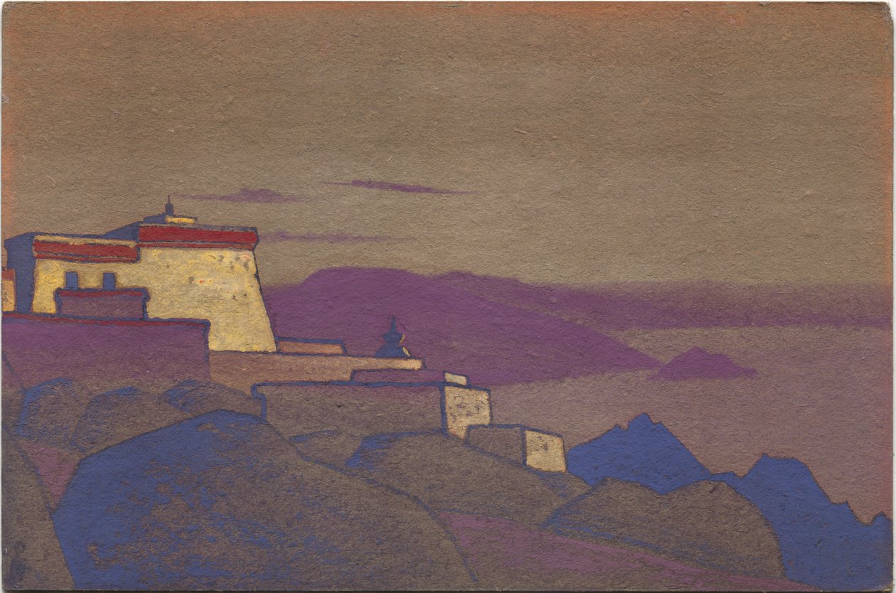 Tibete, Mosteiro de Gelukpa, 1936 de Nicholas Roerich