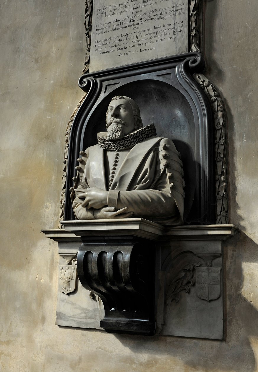 Memorial a Hugo Barker, 1632 (mármore) de Nicholas Stone