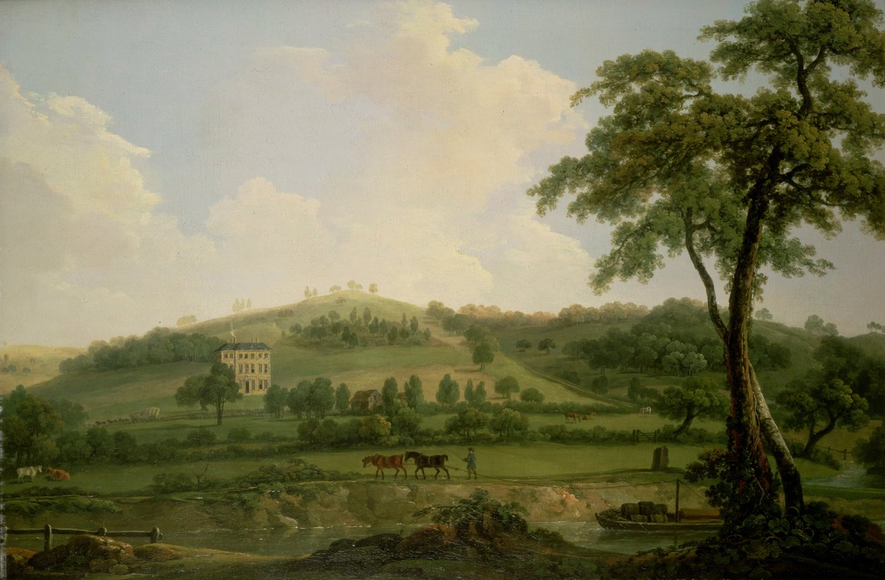Vista do Oakage Hall, Colwich de Nicholas Thomas Dall