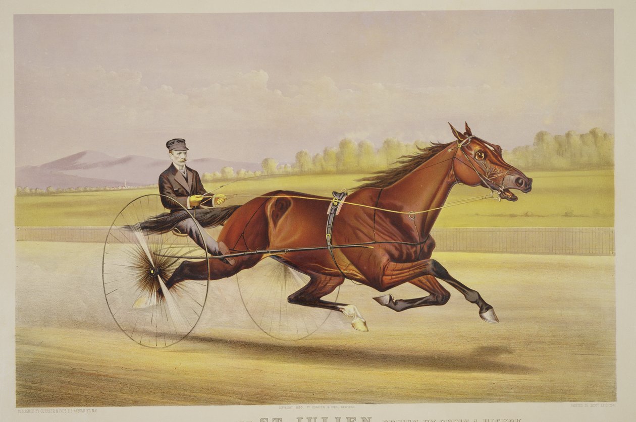 O rei do relvado, &39;St. Julien &39;, dirigido por Orrin A. Hickok, pub. por Currier e Ives, 1880 de Nicholas Winfield Scott Leighton