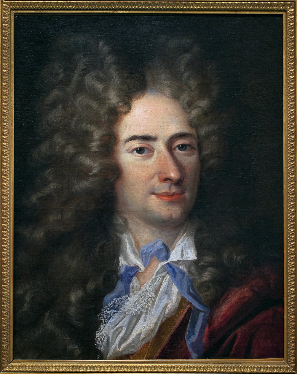 Retrato de Jean de La Bruyere (Labruyere) (1645-1696), escritor moralista. Pintura atribuída a Nicolas de Largilliere (1656-1746). Óleo sobre tela, cerca de 1690. Museu de Belas Artes de Quimper. de Nicholas de (attr. to) Largilliere