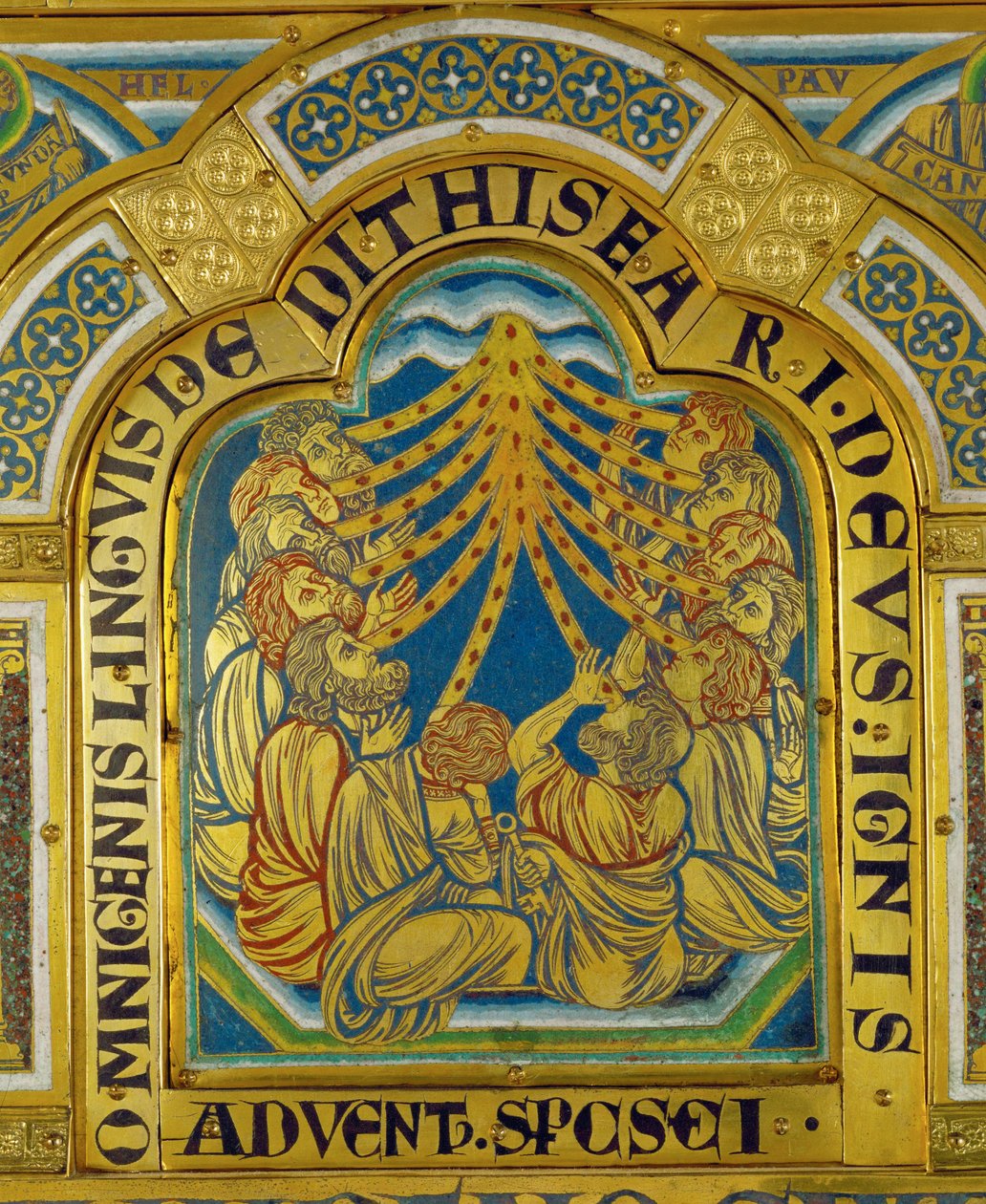 Pentecostes, do Altar de Verdun ... de Nicholas of Verdun