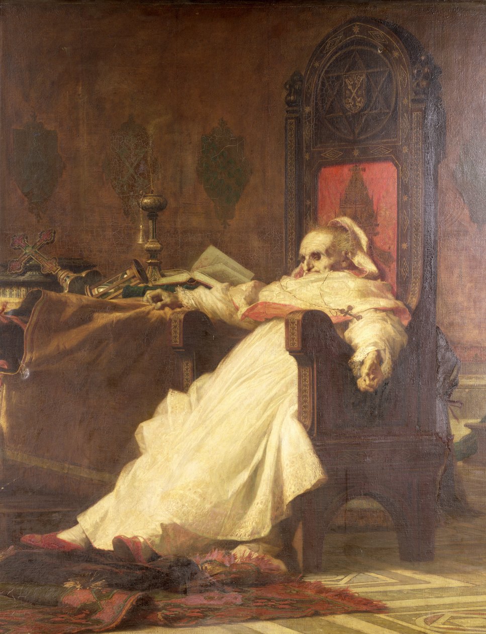 Morte do Papa Bonifácio VIII (1235-1303) de Nicholo Barabino