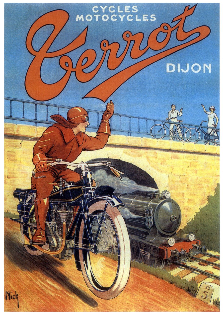 Terrot motos em Dijon, publicidade de Nick