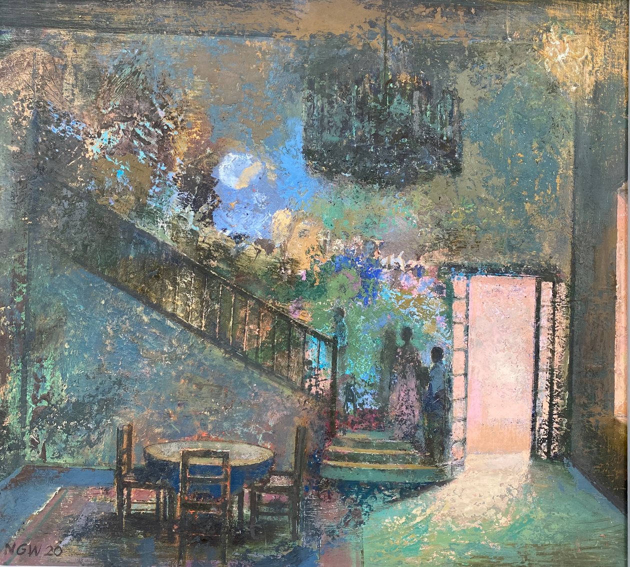 Lua Cheia, 2019-23 (óleo sobre tábua) de Nick Williams
