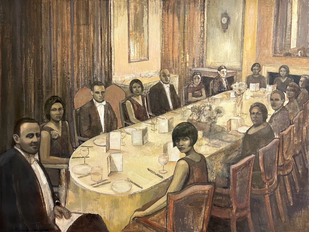 Bodas de ouro, 2022-23 (óleo sobre tábua) de Nick Williams