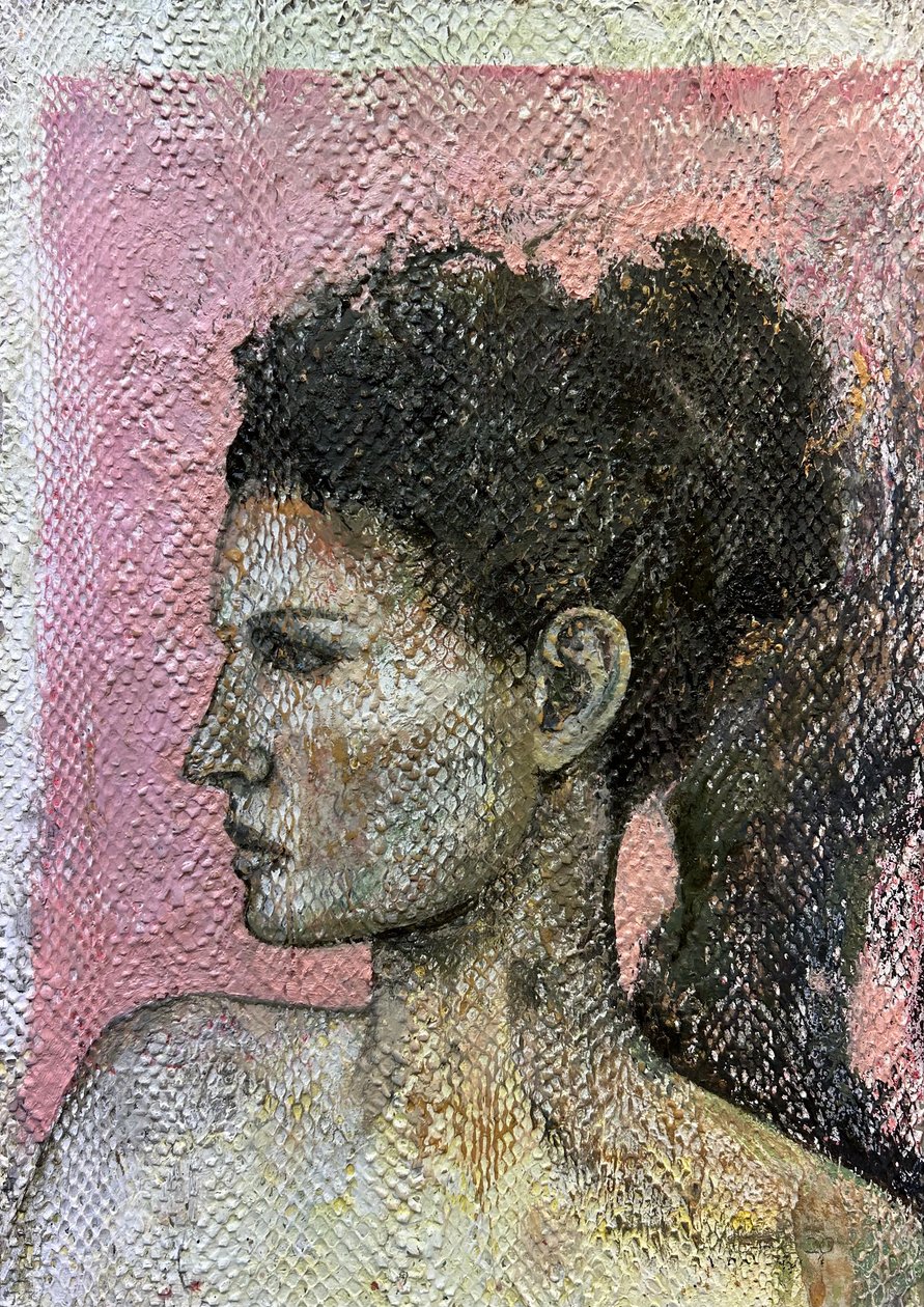 Veneta, 2019-23 (pele de cobra sobre cartão) de Nick Williams