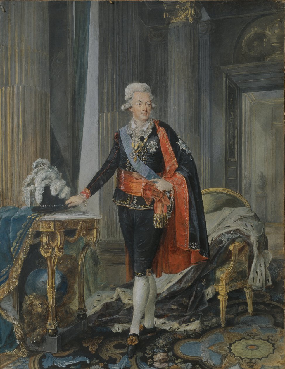 Rei Gustav III da Suécia (1746-92) 1792 de Niclas II Lafrensen