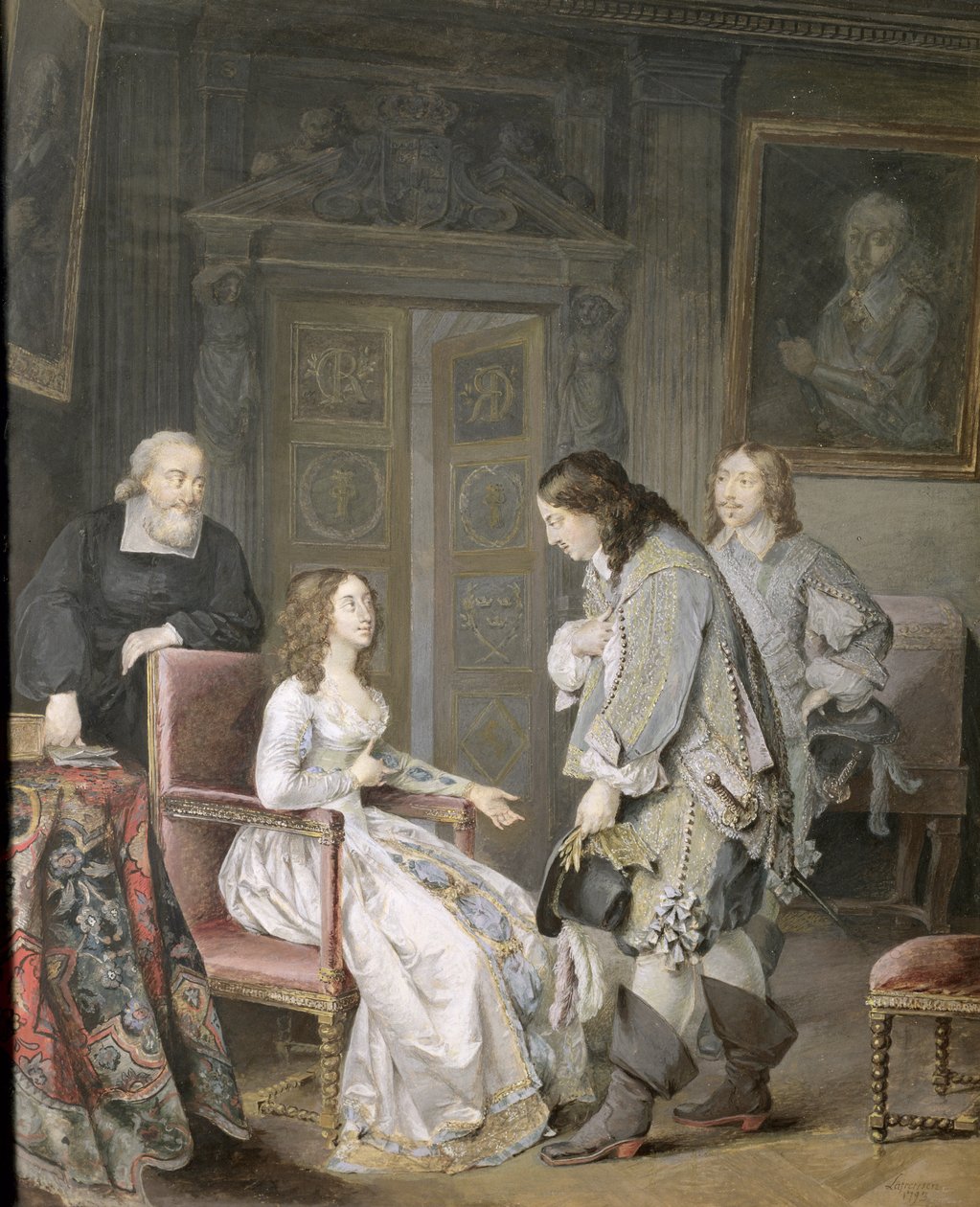 Rainha Kristina da Suécia (1626-1689) e Karl X Gustav da Suécia (1622-1692) 1793 de Niclas II Lafrensen