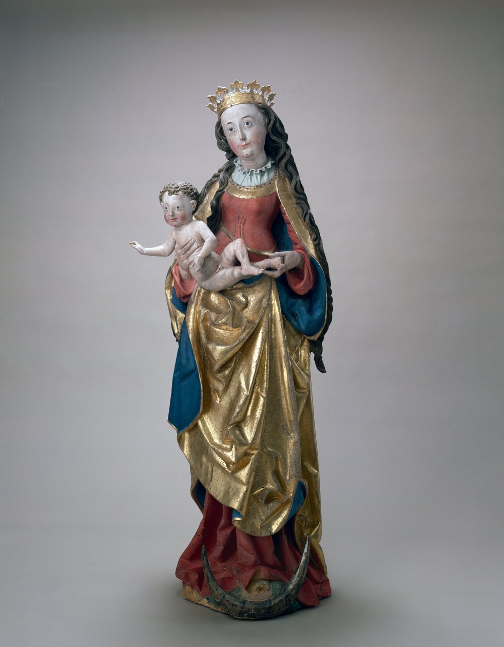 Virgem e Criança, c.1500-10 (lima pintada e dourada) de Niclaus the Elder attr. to Weckman