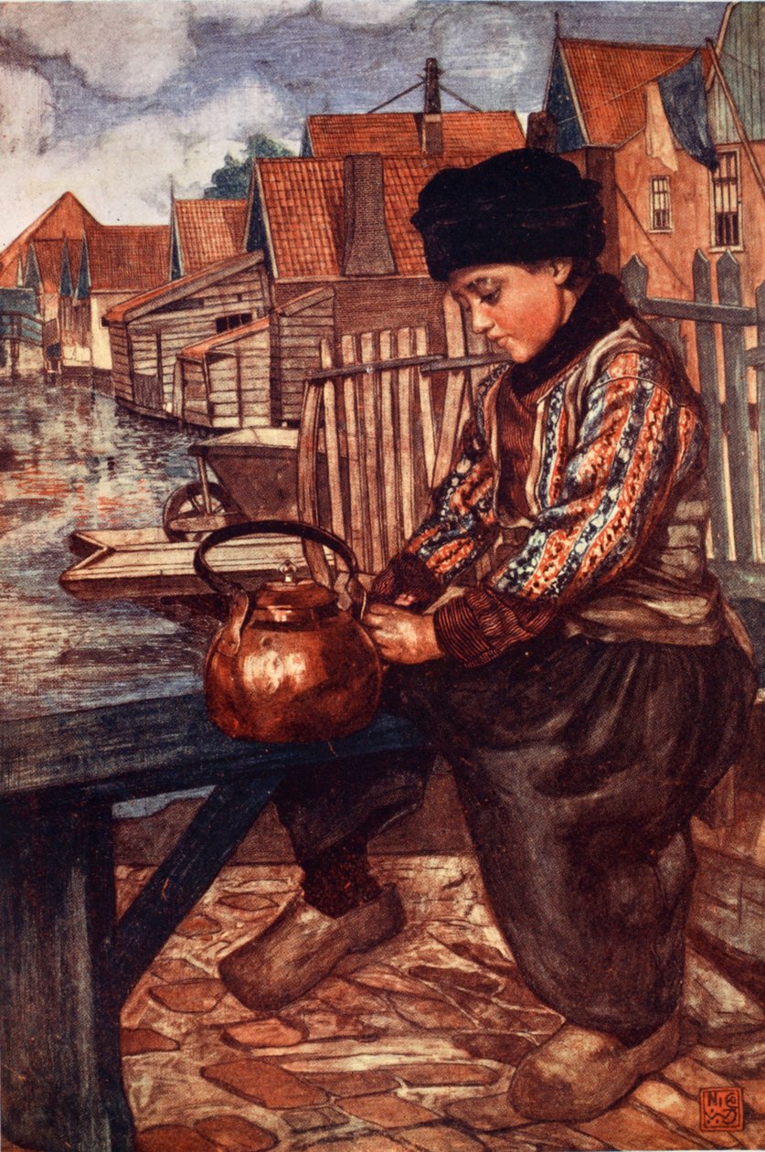 Uma chaleira de limpeza de menino, 1904 de Nico Jungman