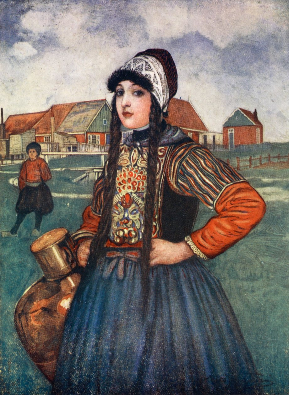 Uma garota de Marken, 1904 de Nico Jungman