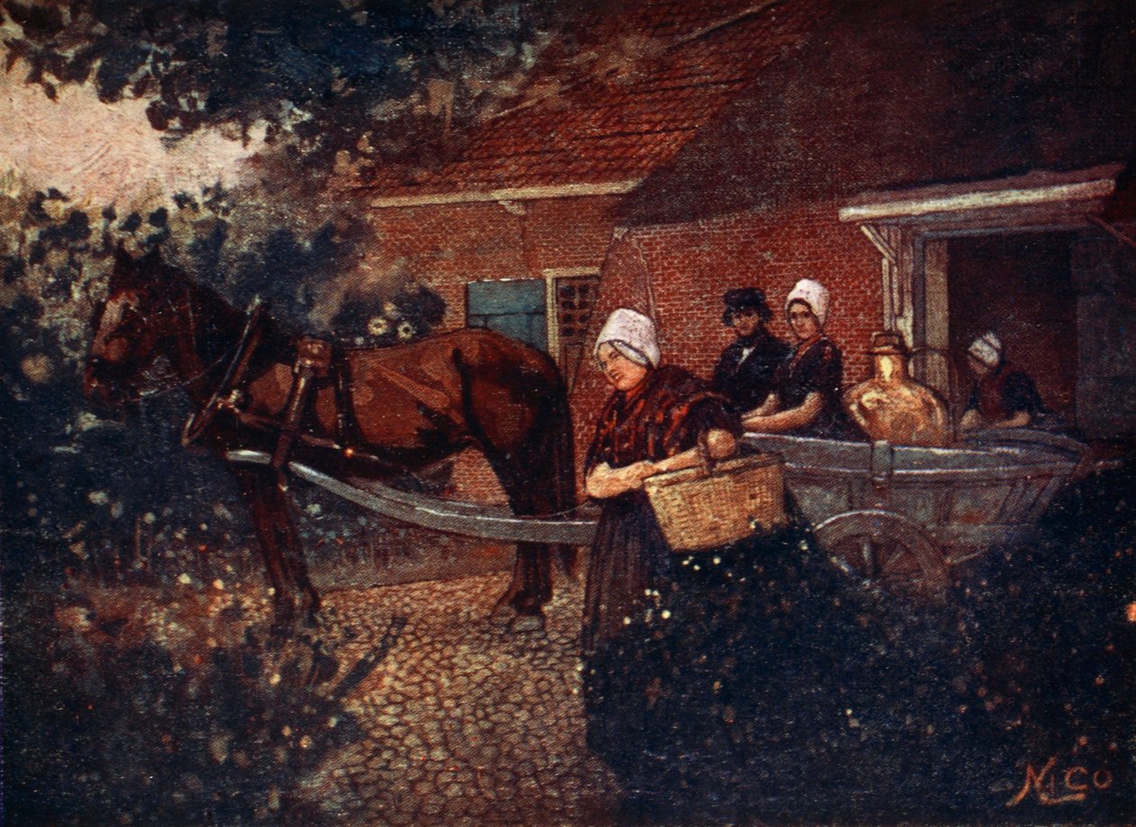Um carrinho de leite Walcheren, 1904 de Nico Jungman