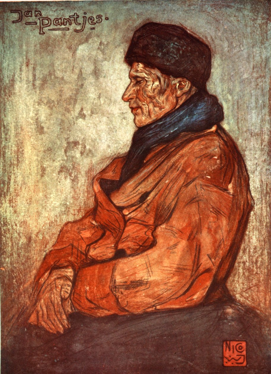Um velho pescador, 1904 de Nico Jungman