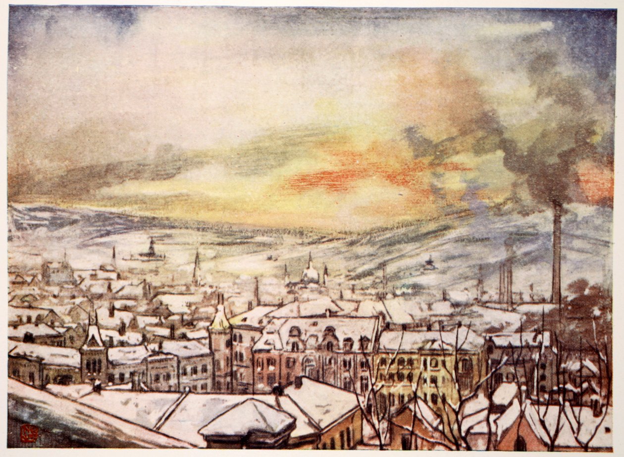 Visão panorâmica de Christiania, 1905 de Nico Jungman