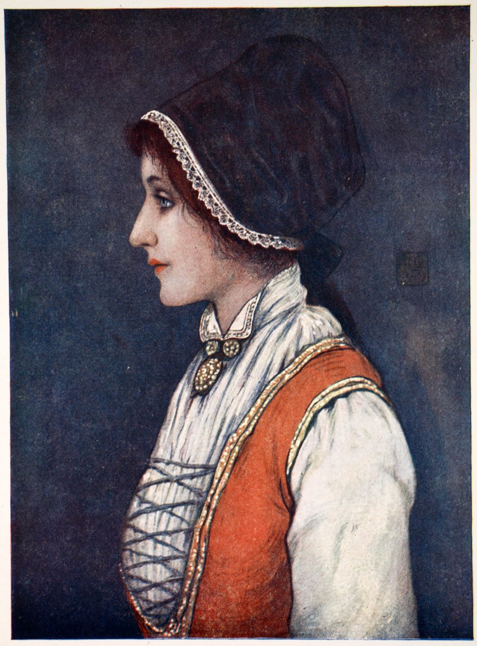 Traje usado no distrito de Bergen, 1905 de Nico Jungman