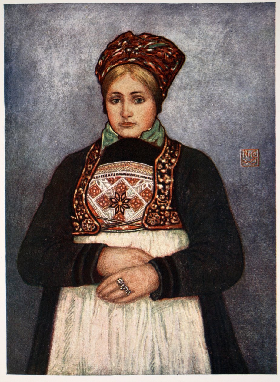 Rapariga do campo, distrito de Bergen, 1905 de Nico Jungman